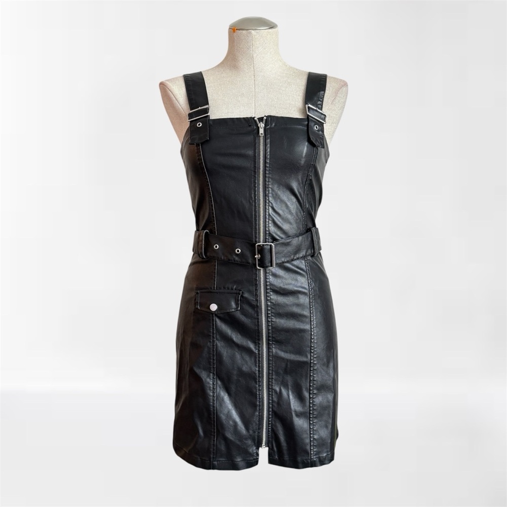 H&M Divided Faux Leather Zip Dress – Size 6 – NWT